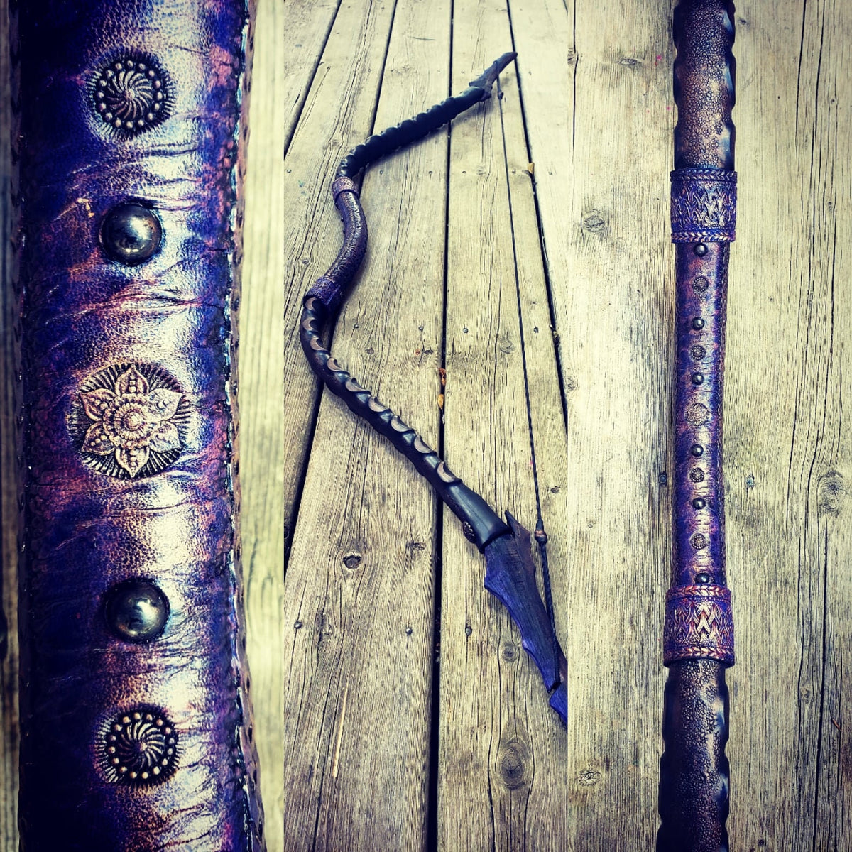 Omen Recurve Bow – Handcrafted Scythian-Inspired Functional Bow | Leather Grip Fantasy Archery for LARP & Display