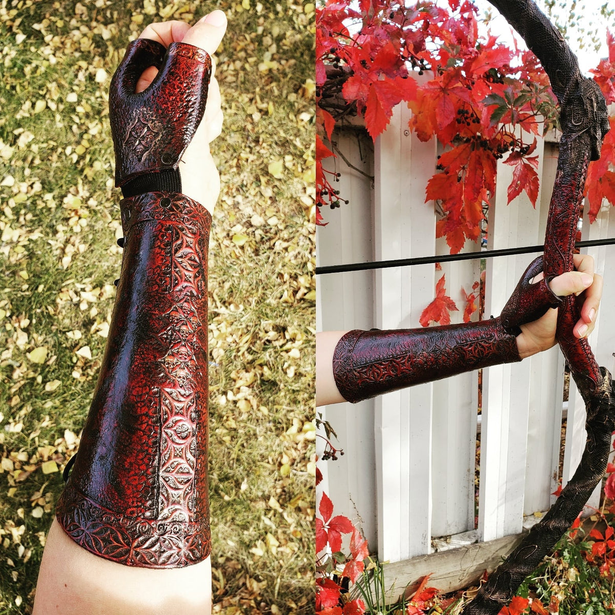 Hope’s End Leather Arm Guard | Archery Bracer, LARP Cosplay