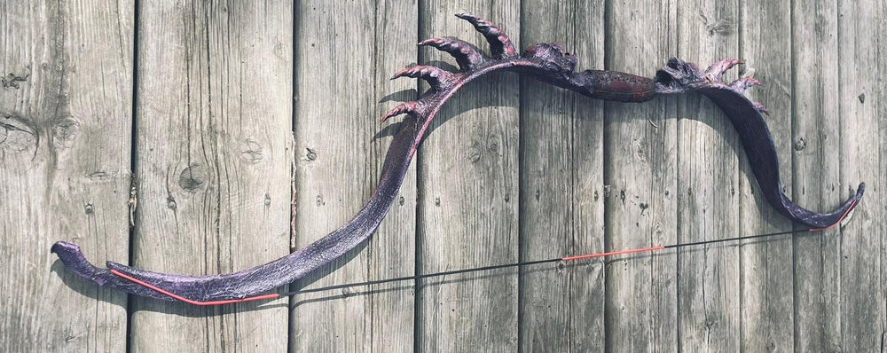 Abyssal Soul Render Recurve Bow – Functional Fantasy Weapon, 25-30 lb Draw