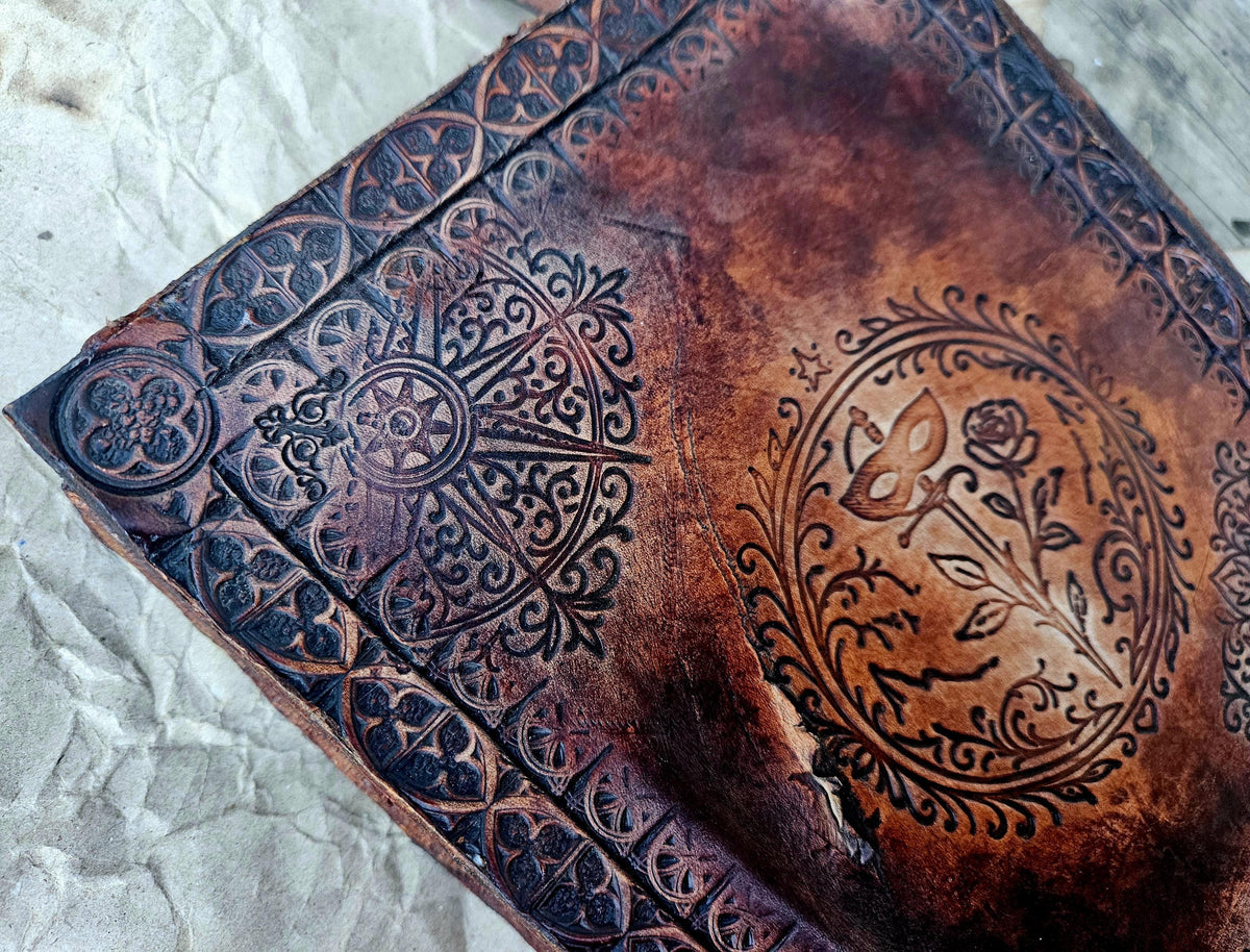 Handcrafted Leatherbound Princess Bride Book | Collector's Edition with Mask Bookmark
