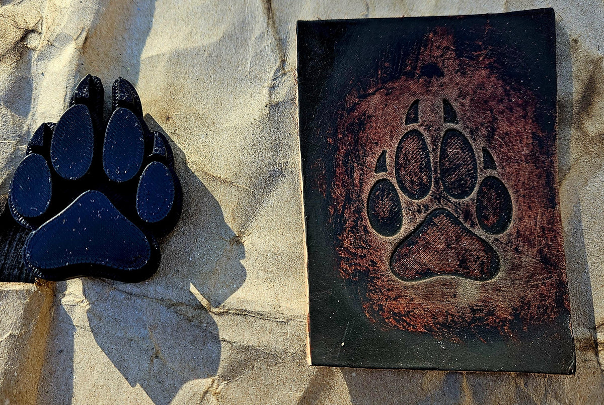 Wolf Paw Stamp and Sculpture ā Artisan Embossing Tool for Leather, Clay and Wax