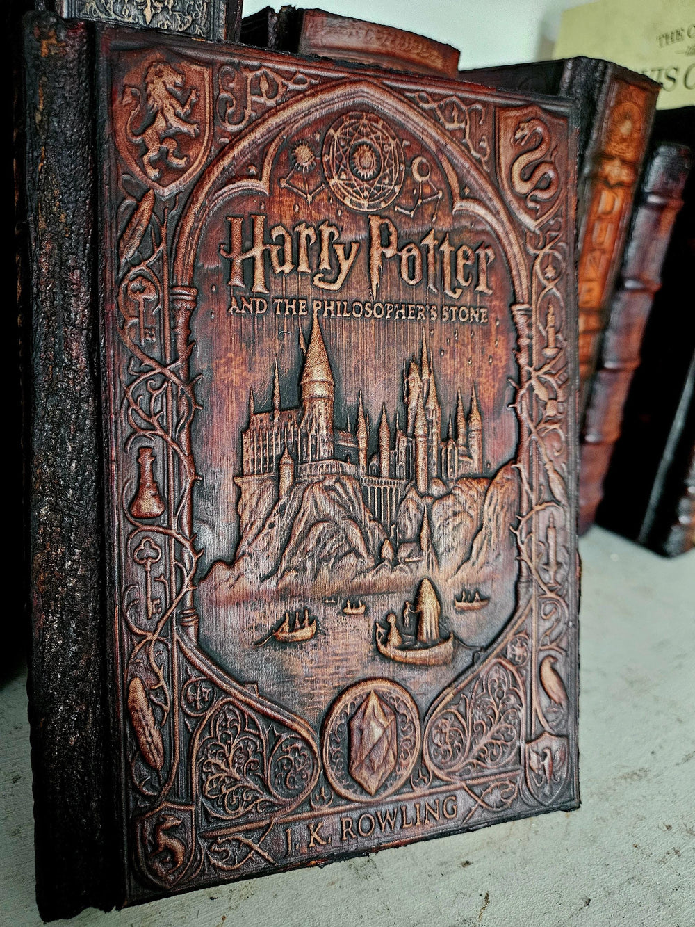Harry Potter 1–7 Complete Set | Hand-Bound Leather Rebindings