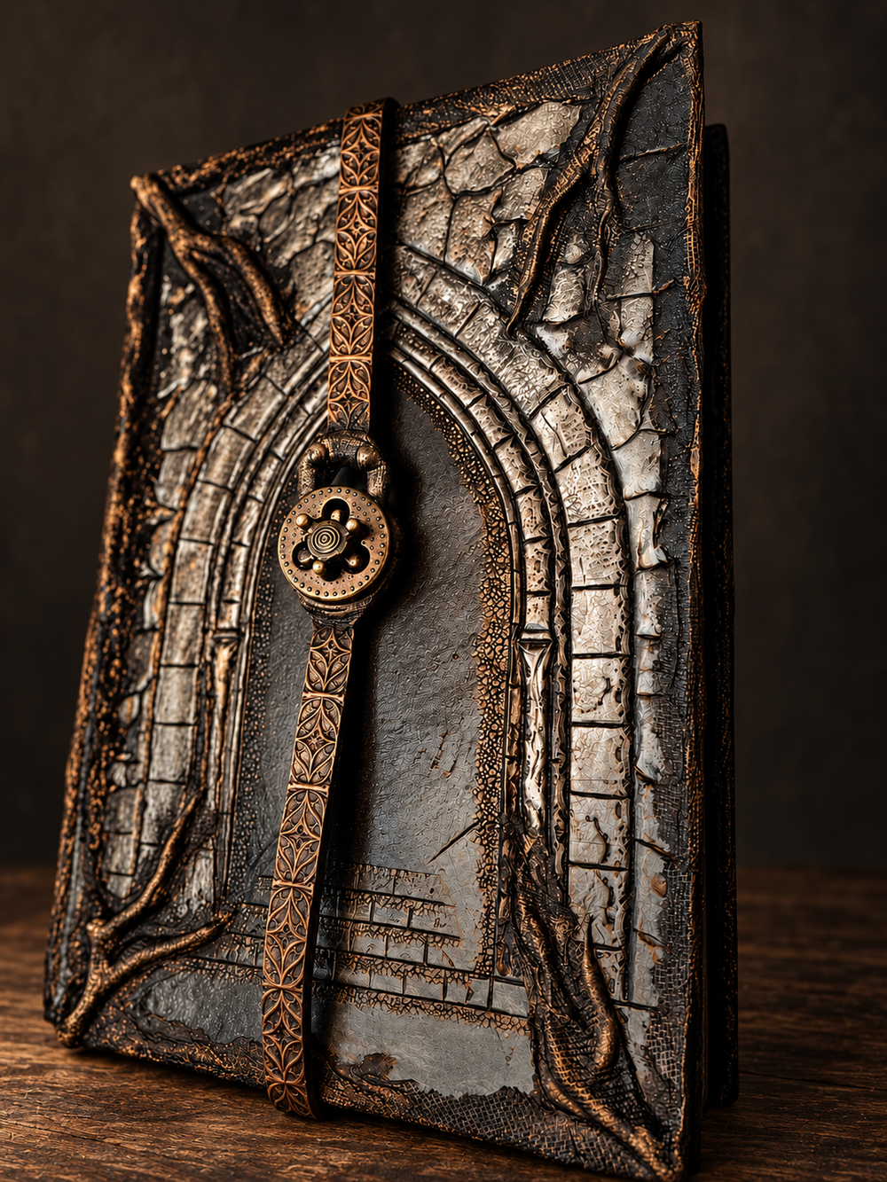 Handmade Leather 'Name of the Wind' Book – Gothic Arch Collector's Edition