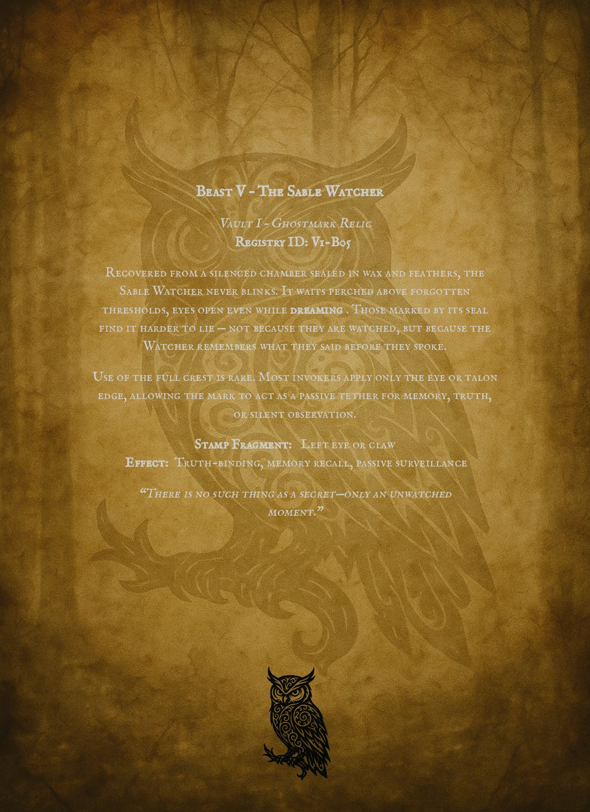 Codex Bestiarum: Vault I – Phantoms of the Seal