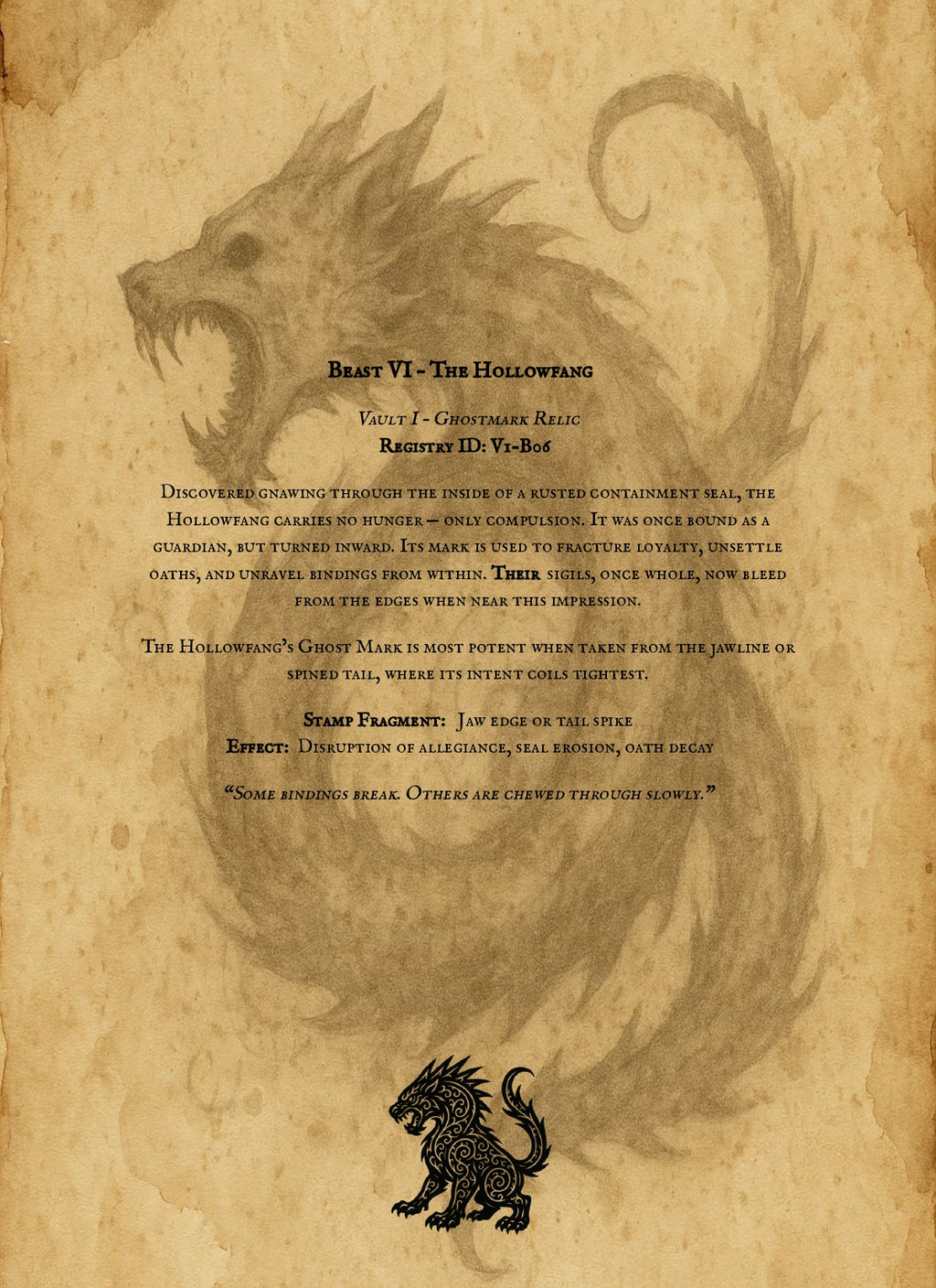 Codex Bestiarum: Vault I – Phantoms of the Seal