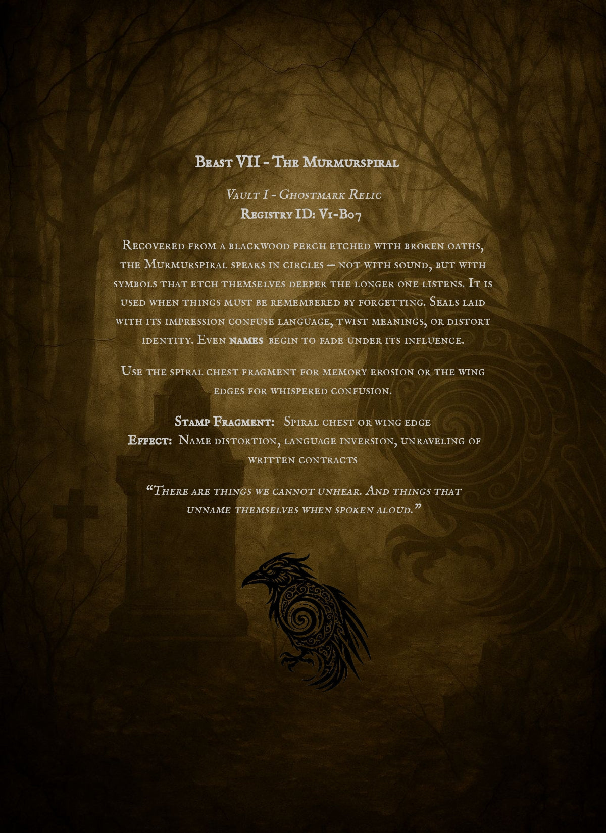 Codex Bestiarum: Vault I – Phantoms of the Seal