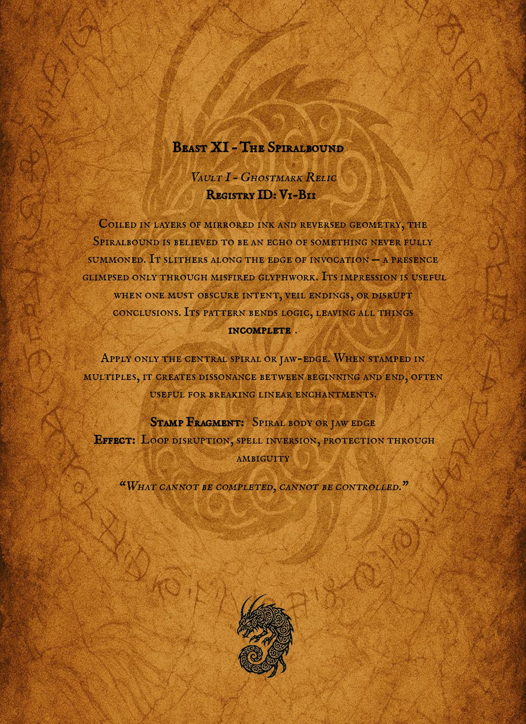 Codex Bestiarum: Vault I – Phantoms of the Seal
