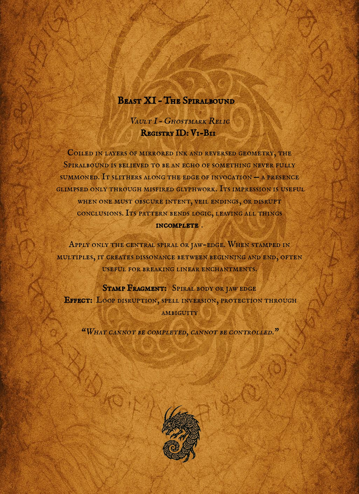 Codex Bestiarum: Vault I – Phantoms of the Seal