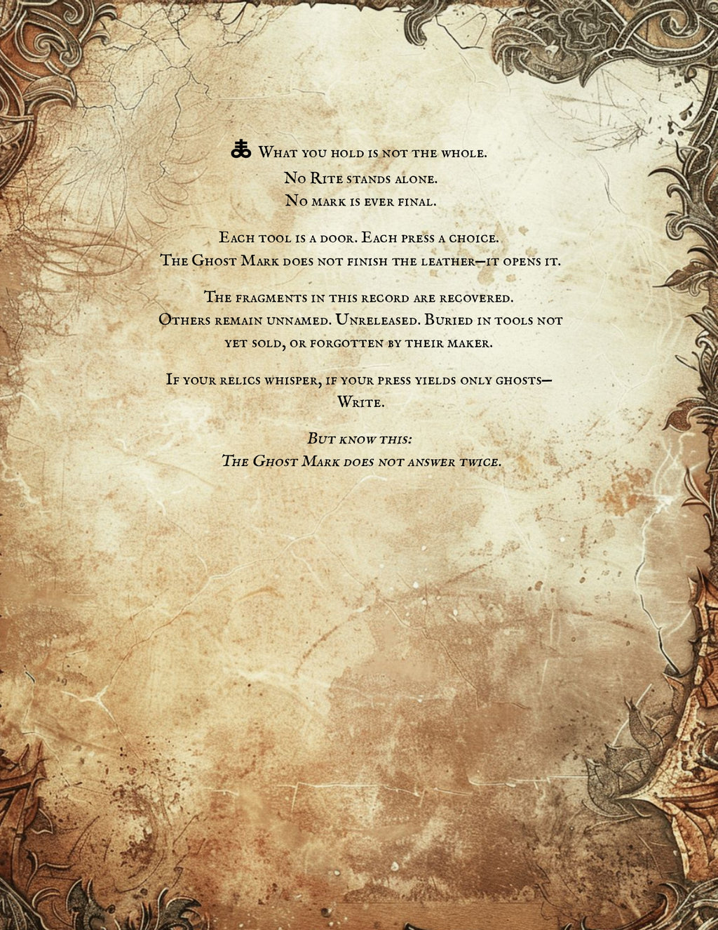 Proprietary Leatherworking Technique – PDF Download with Exclusive Stamp Access