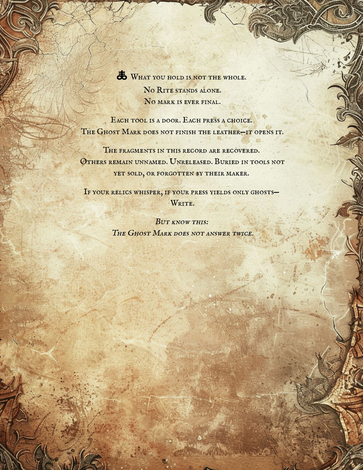 Proprietary Leatherworking Technique – PDF Download with Exclusive Stamp Access