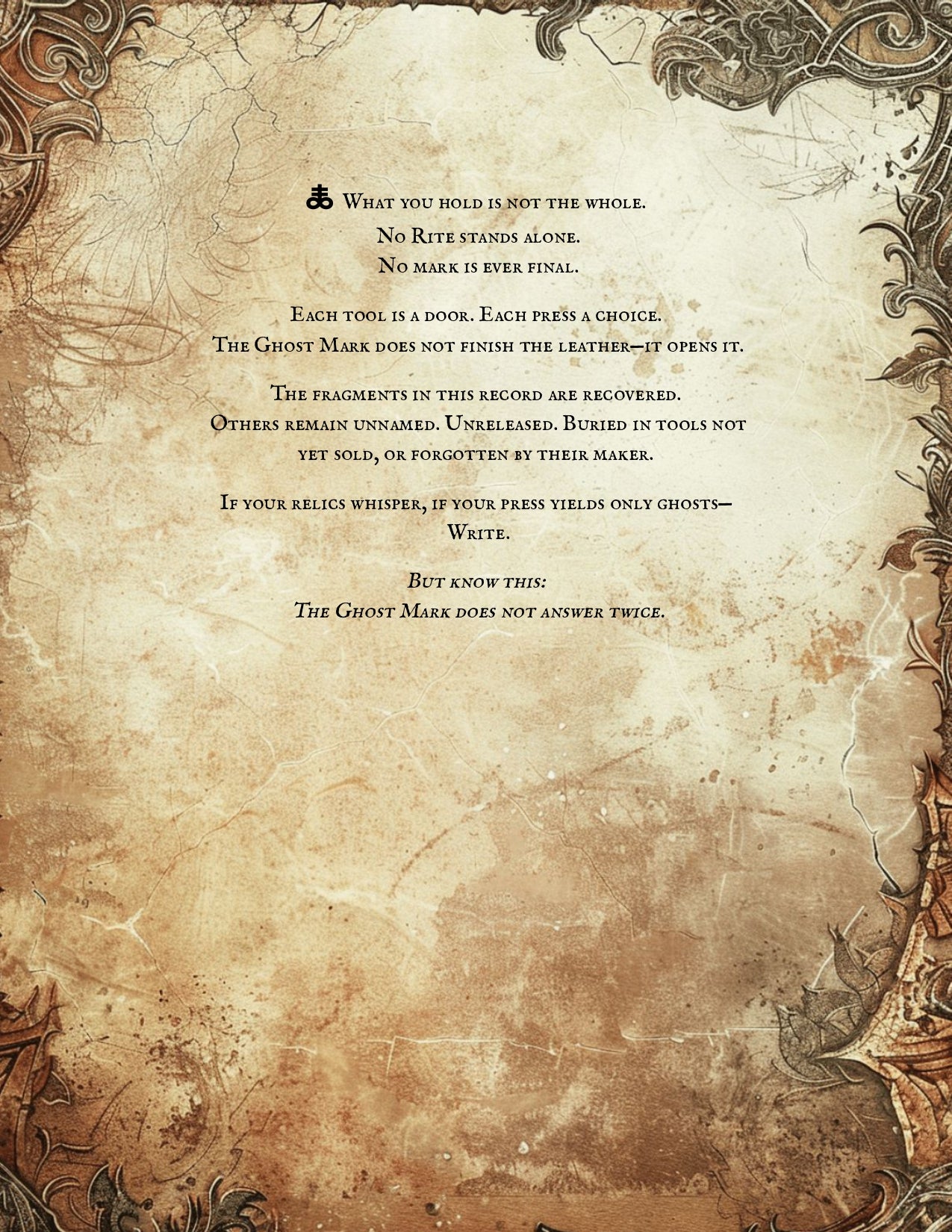 Proprietary Leatherworking Technique – PDF Download with Exclusive Stamp Access