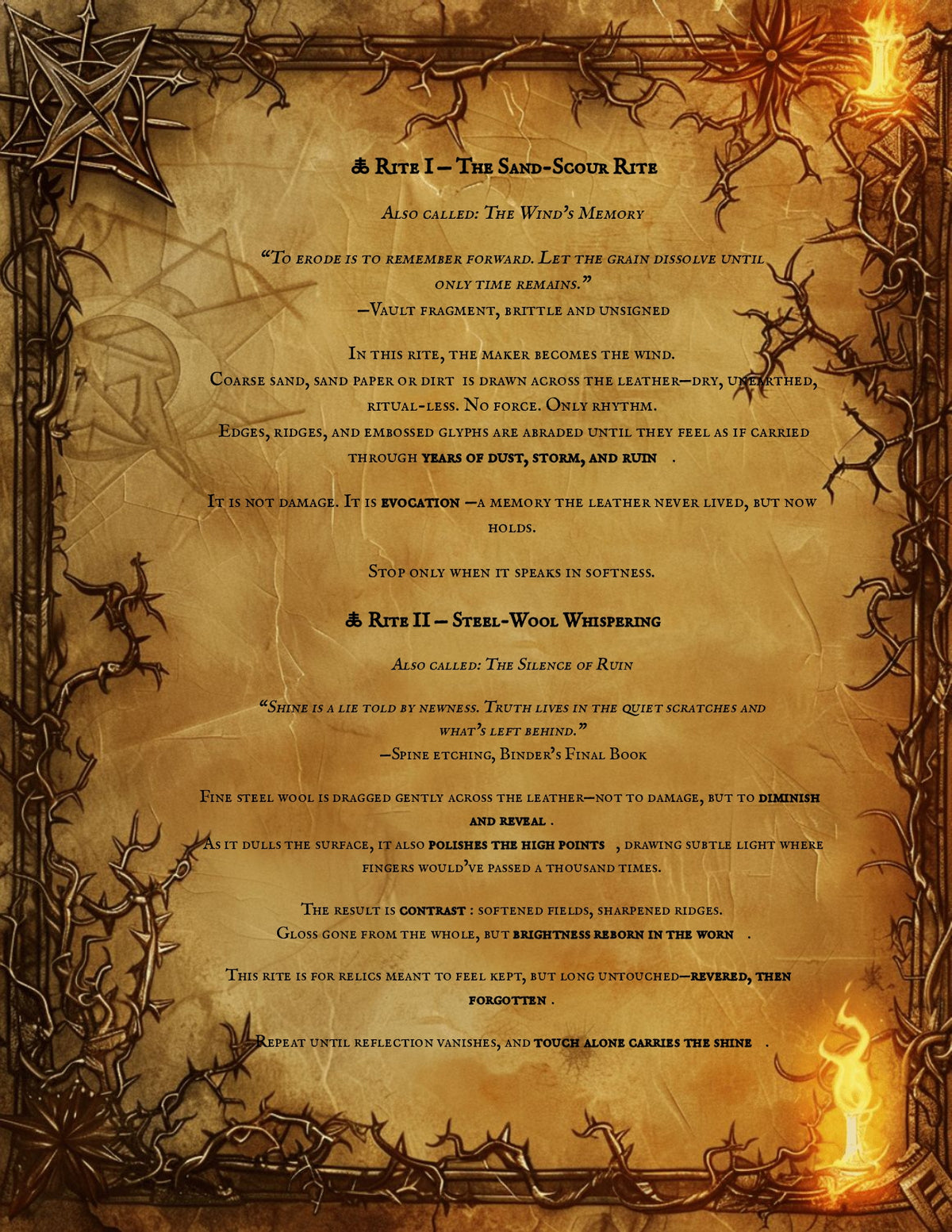Leather Aging Techniques PDF | Vault Codex of Distressing Rites