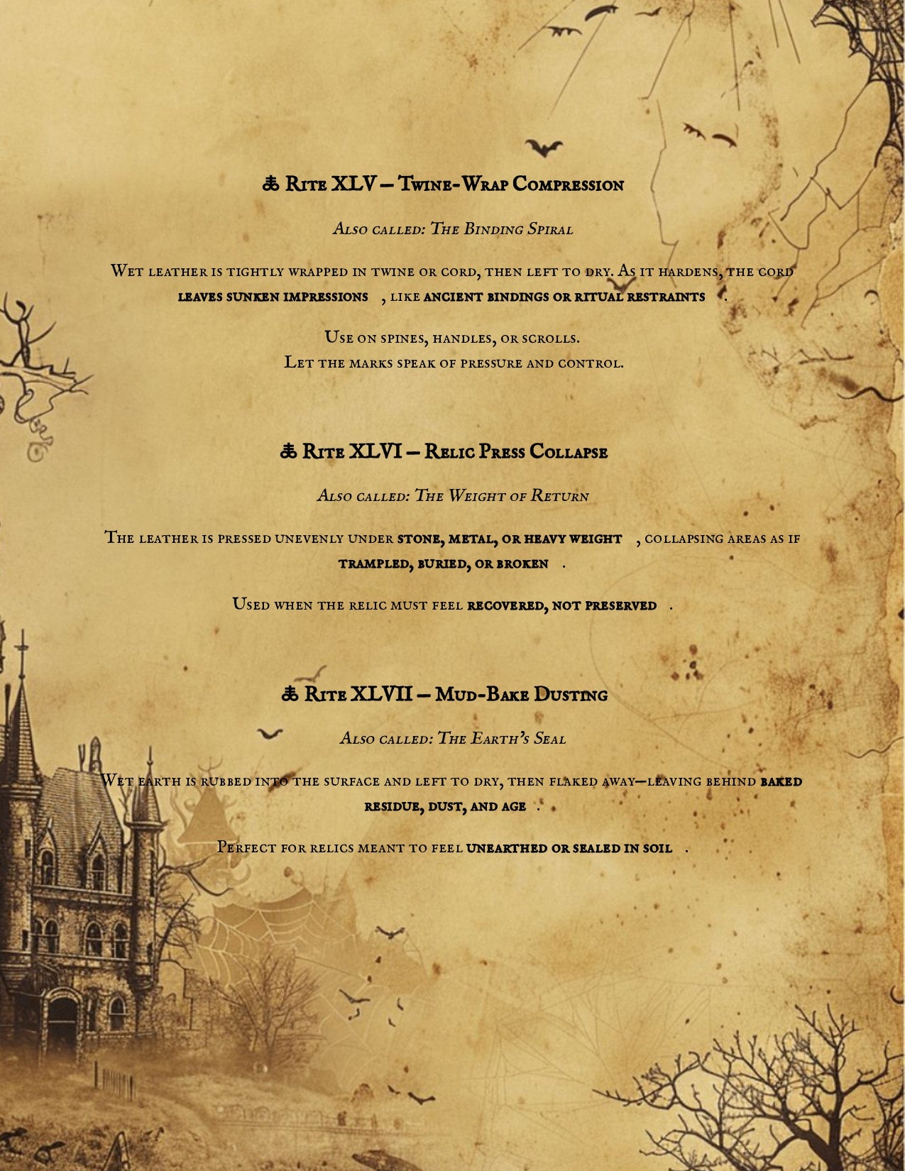Leather Aging Techniques PDF | Vault Codex of Distressing Rites
