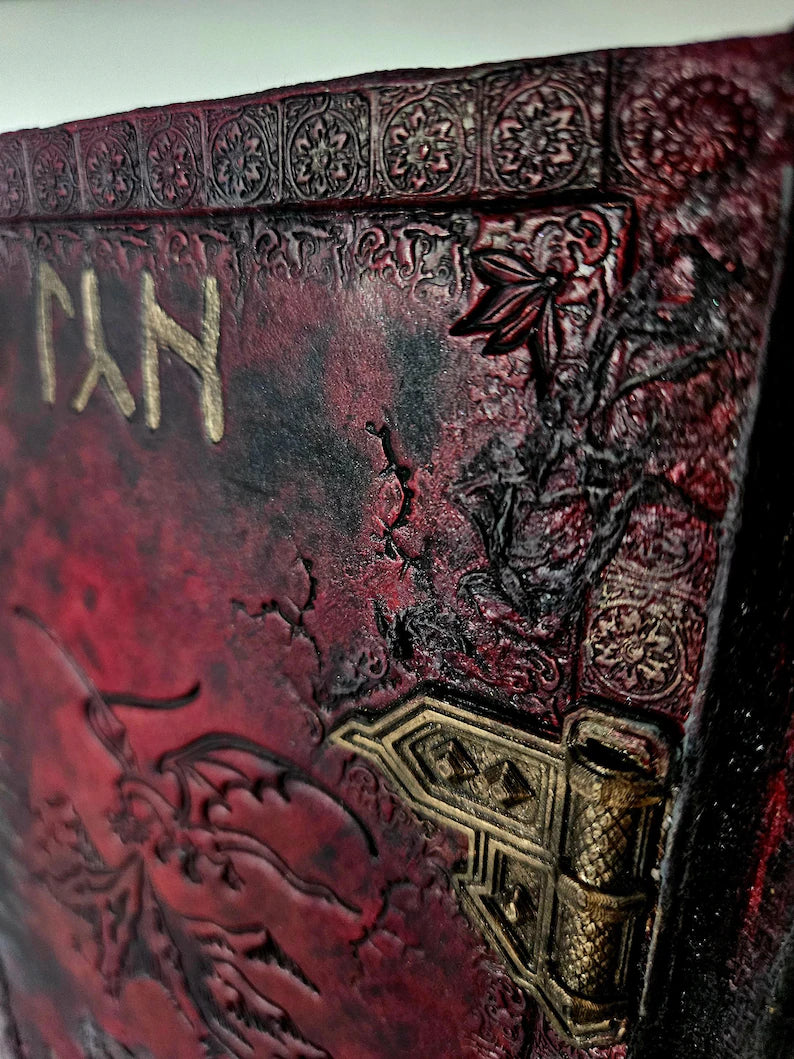 The Hobbit Leatherbound Book | Custom Deluxe Collector's Edition | Smaug Vault Relic - 3rd Anniversary Leather Gift