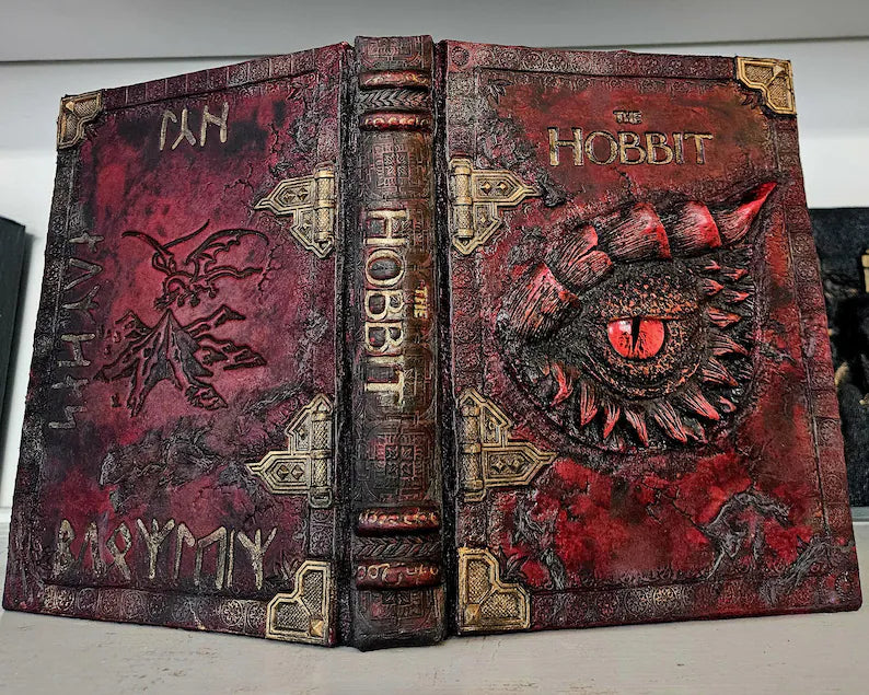 The Hobbit Leatherbound Book | Custom Deluxe Collector's Edition | Smaug Vault Relic - 3rd Anniversary Leather Gift