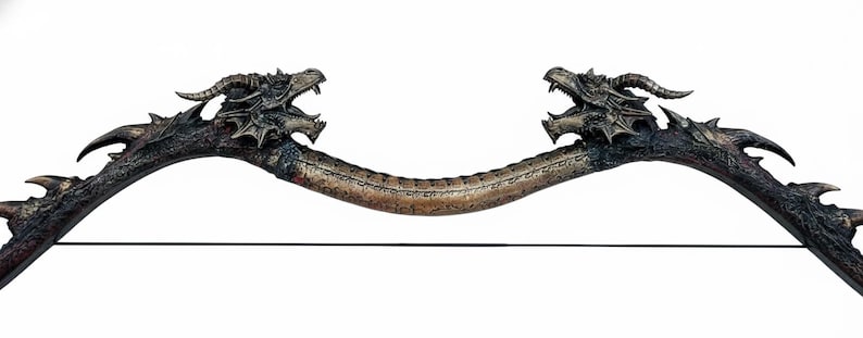 Custom Dragon Recurve Bow - Functional Archery Masterpiece - Medieval Heirloom Bow - Personalized Draw Weight and Design