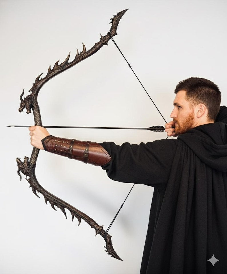 Custom Dragon Recurve Bow - Functional Archery Masterpiece - Medieval Heirloom Bow - Personalized Draw Weight and Design
