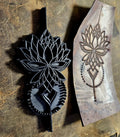 Triple Goddess Moon & Lotus Leather Stamp – Mystical Alchemy Celestial Embosser – Sacred Geometry Hecate Knot Punch – Professional Tool