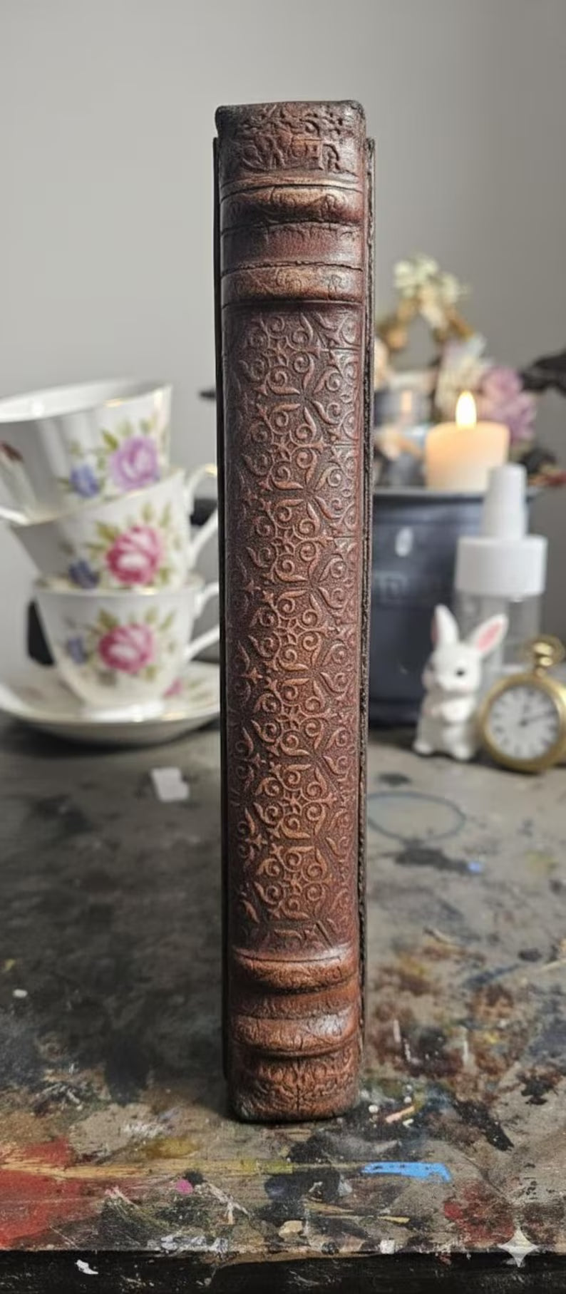 Alice in Wonderland – Rebound Heirloom Edition – Custom Embossed Leather Book – Victorian Wonderland Gift – Luxury Bibliophile Edition