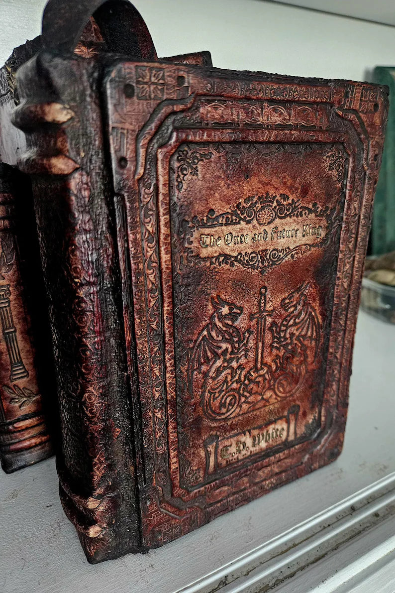 The Once and Future King by T.H. White: A Hand tooled Fine Leather Binding
