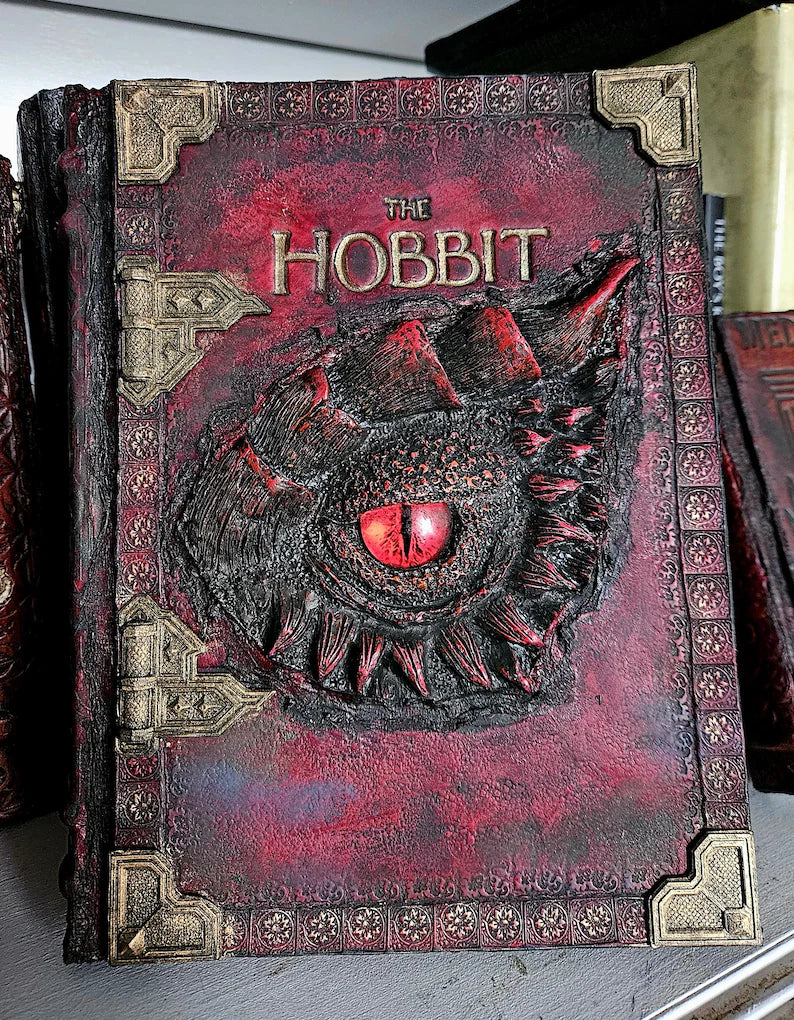 The Hobbit Leatherbound Book | Custom Deluxe Collector's Edition | Smaug Vault Relic - 3rd Anniversary Leather Gift