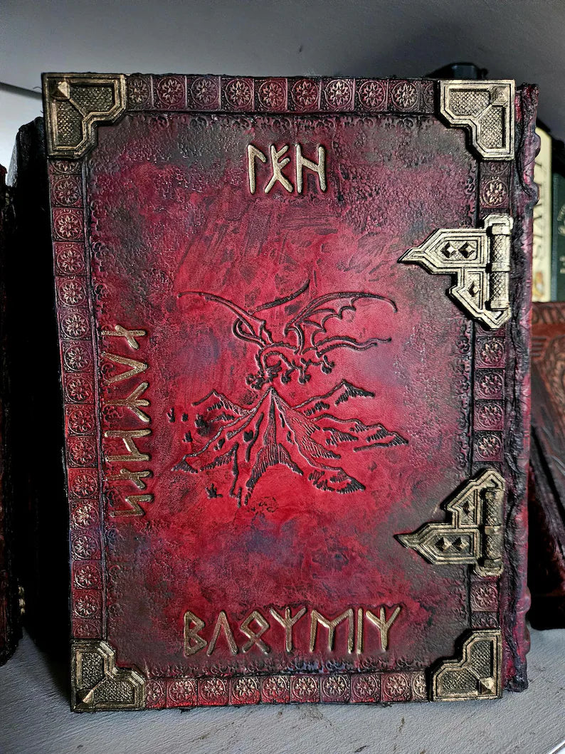 The Hobbit Leatherbound Book | Custom Deluxe Collector's Edition | Smaug Vault Relic - 3rd Anniversary Leather Gift