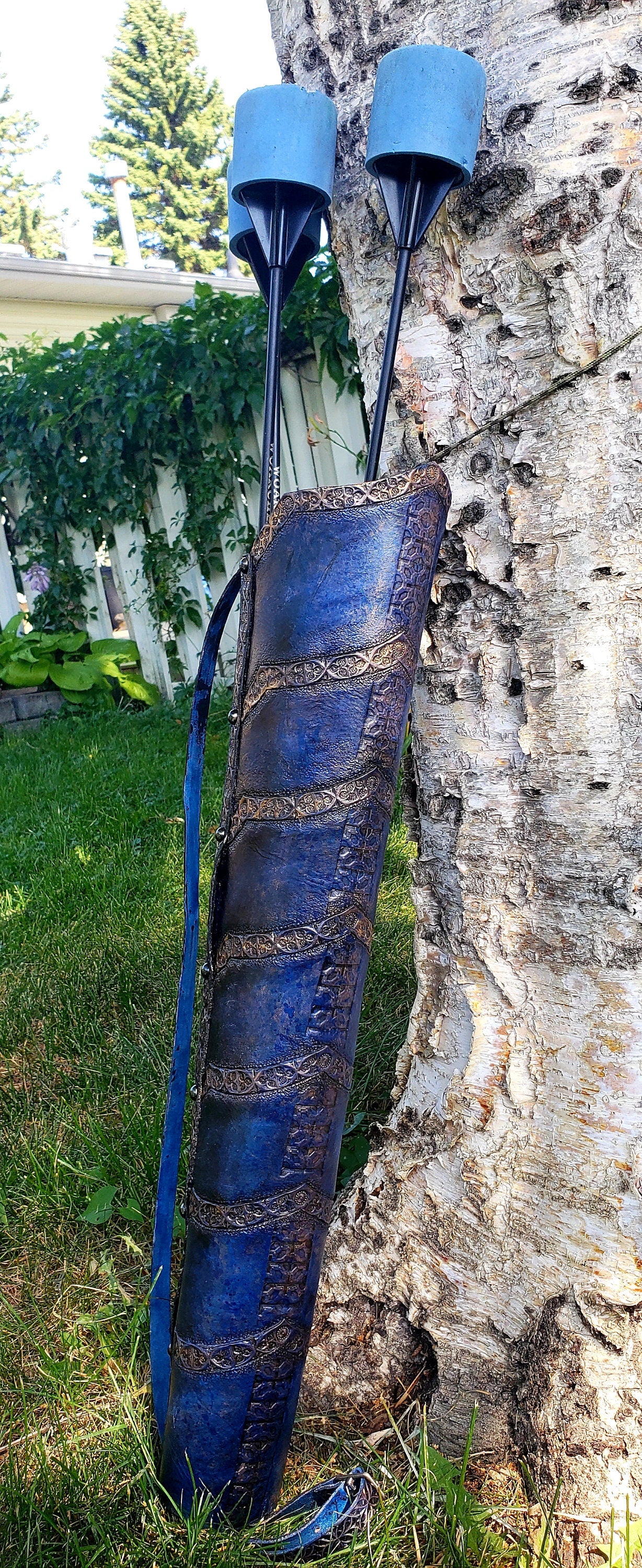 Handcrafted Leather Arrow Quiver – Indigo Angelic Archery, LARP, Cosplay