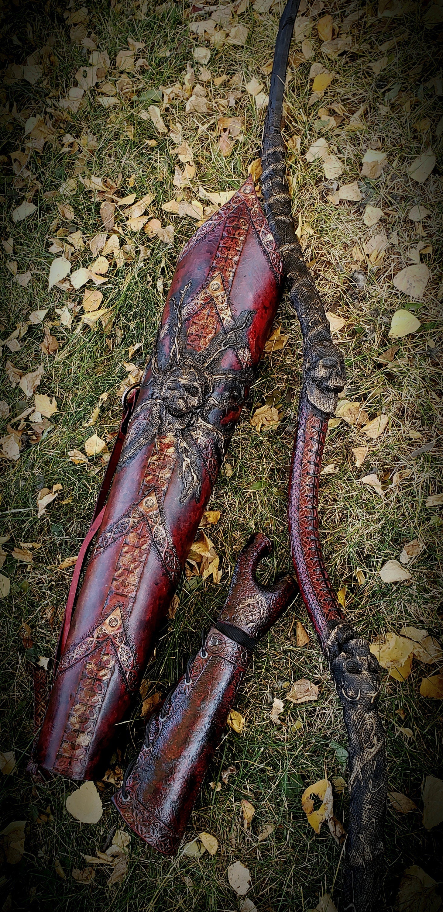 Hope’s End Leather Arm Guard | Archery Bracer, LARP Cosplay