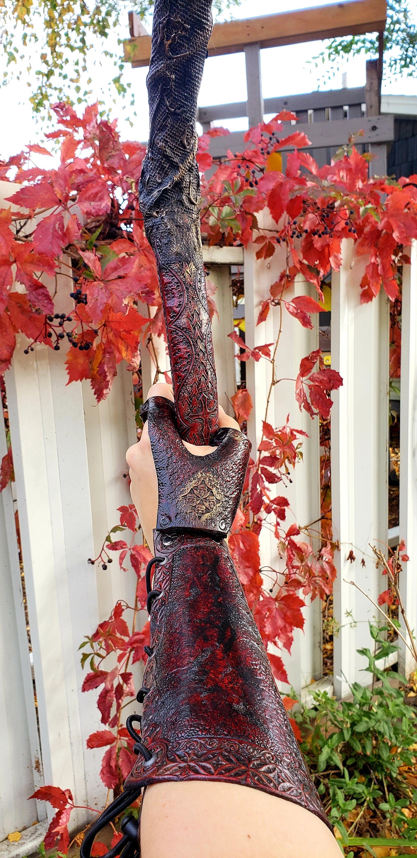 Hope’s End Leather Arm Guard | Archery Bracer, LARP Cosplay