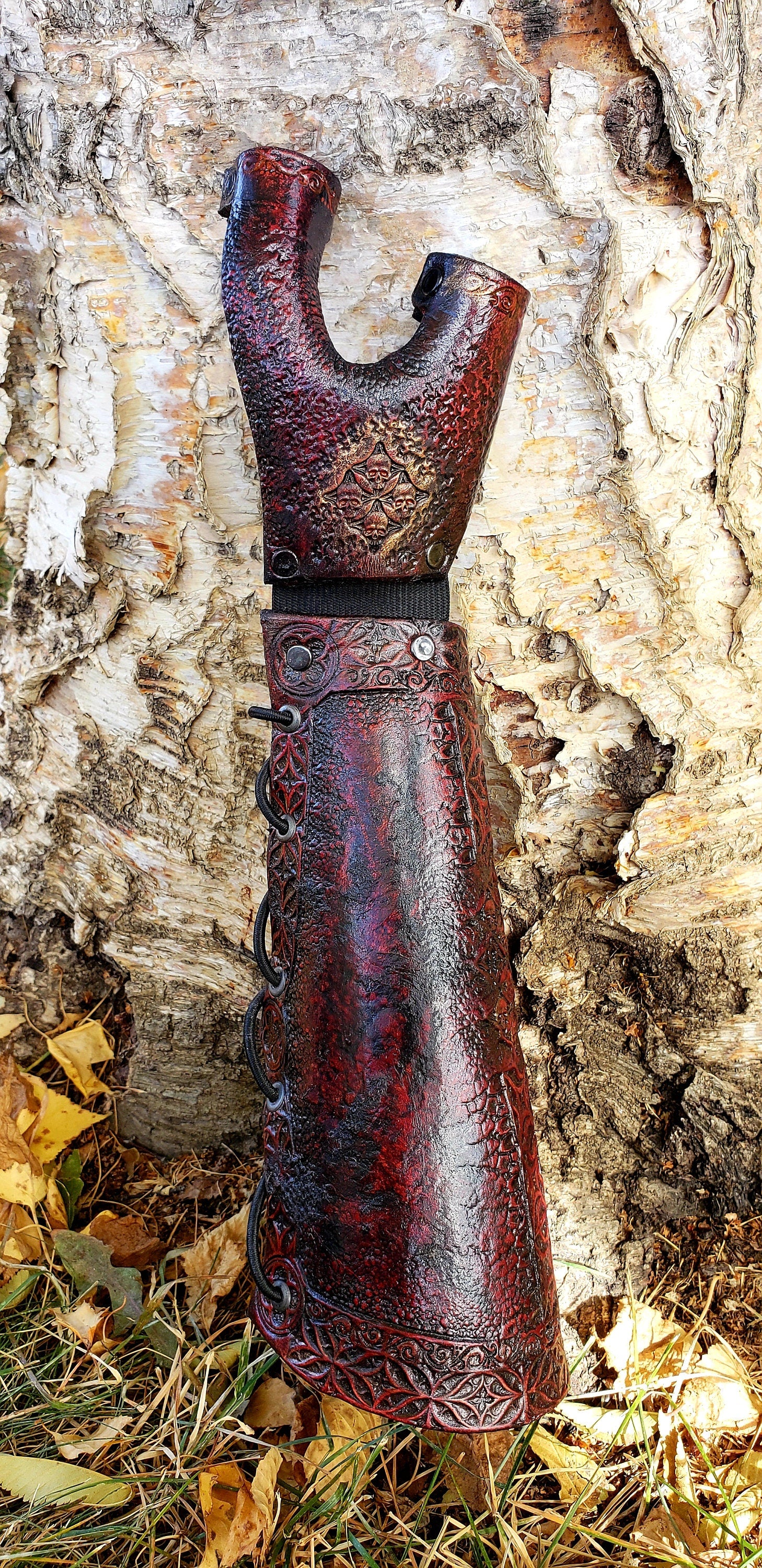 Hope’s End Leather Arm Guard | Archery Bracer, LARP Cosplay