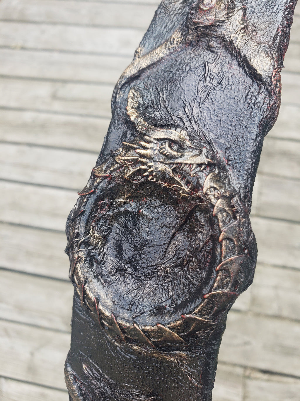 Ouroboros Recurve Bow – Functional Fantasy Bow | Dragon-Wrapped Weapon | 20–30 lb Draw | Handcrafted Archery