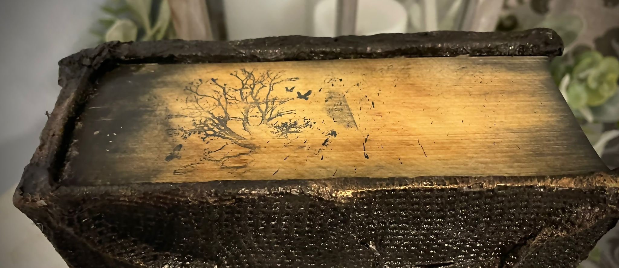 Custom Leather Book Cover – Hand-Tooled Gothic Tome or Grimoire