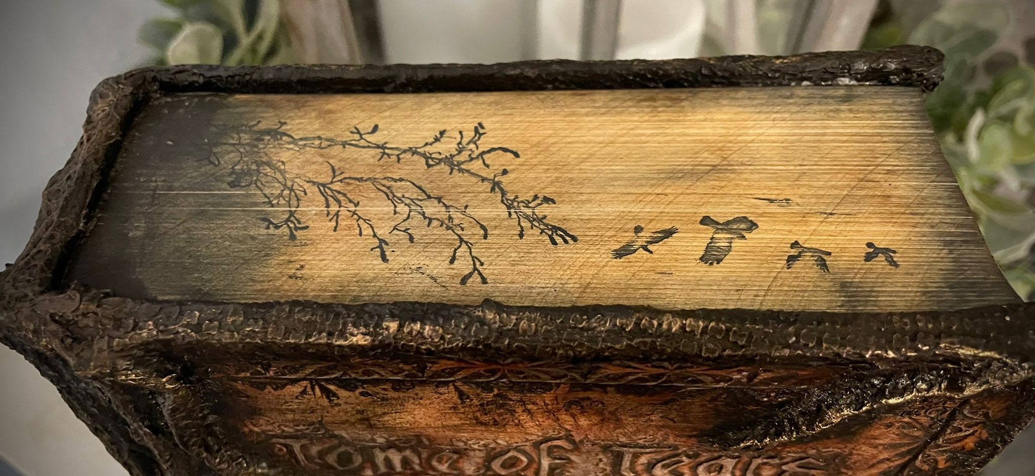 Custom Leather Book Cover – Hand-Tooled Gothic Tome or Grimoire