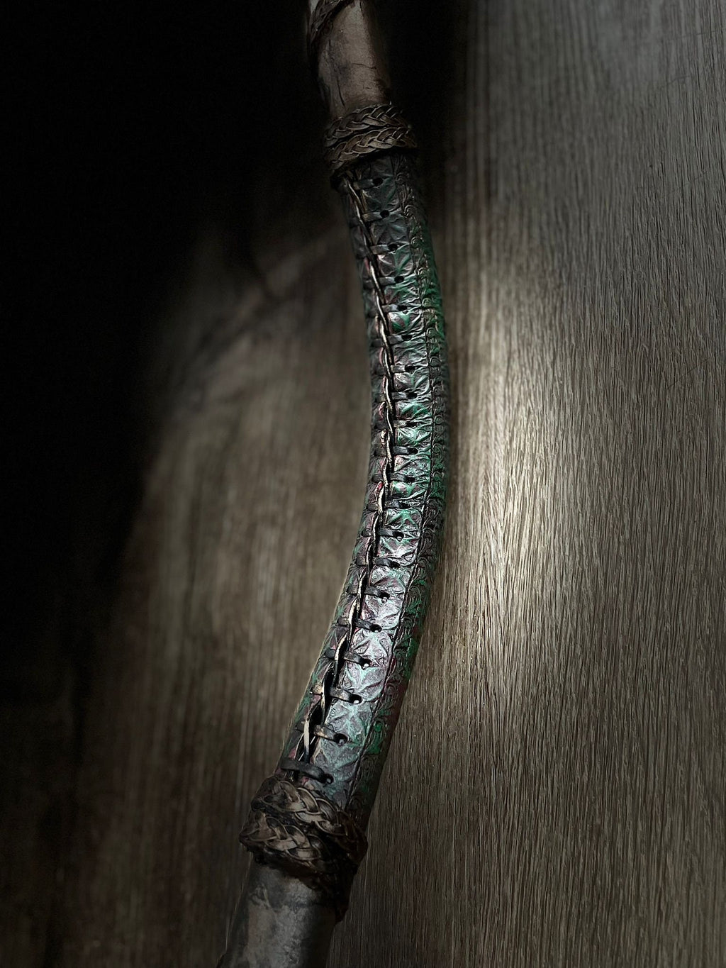 Handcrafted Hunting Recurve Bow – Leather Spiral Wrap, Custom Archery