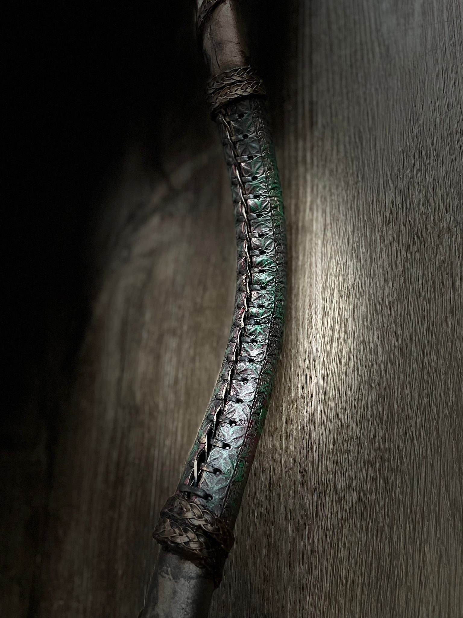 Handcrafted Hunting Recurve Bow – Leather Spiral Wrap, Custom Archery