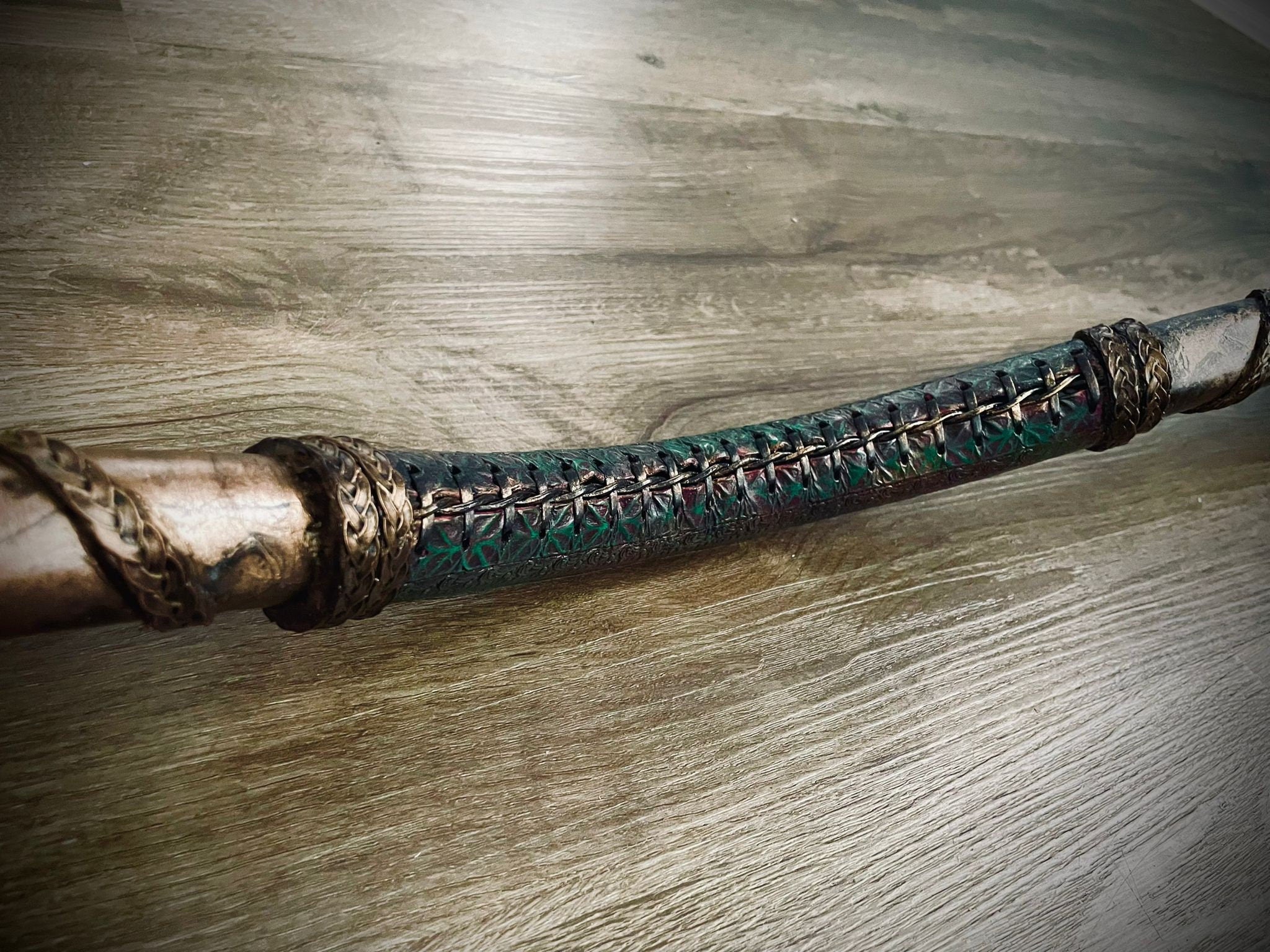 Handcrafted Hunting Recurve Bow – Leather Spiral Wrap, Custom Archery