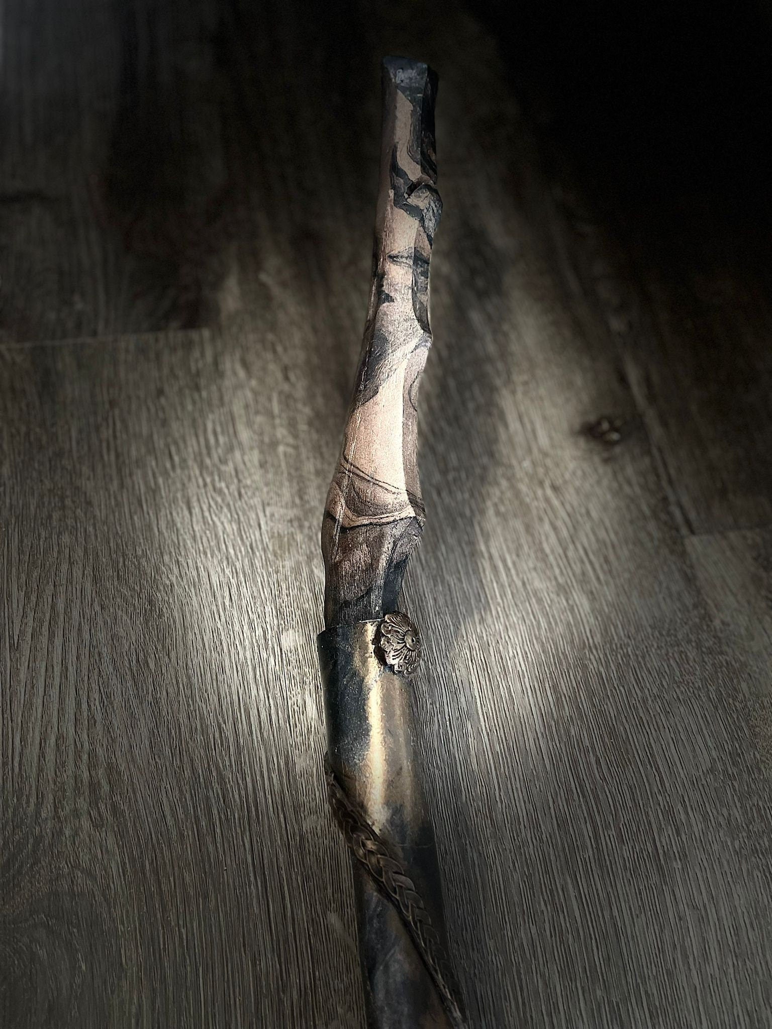 Handcrafted Hunting Recurve Bow – Leather Spiral Wrap, Custom Archery