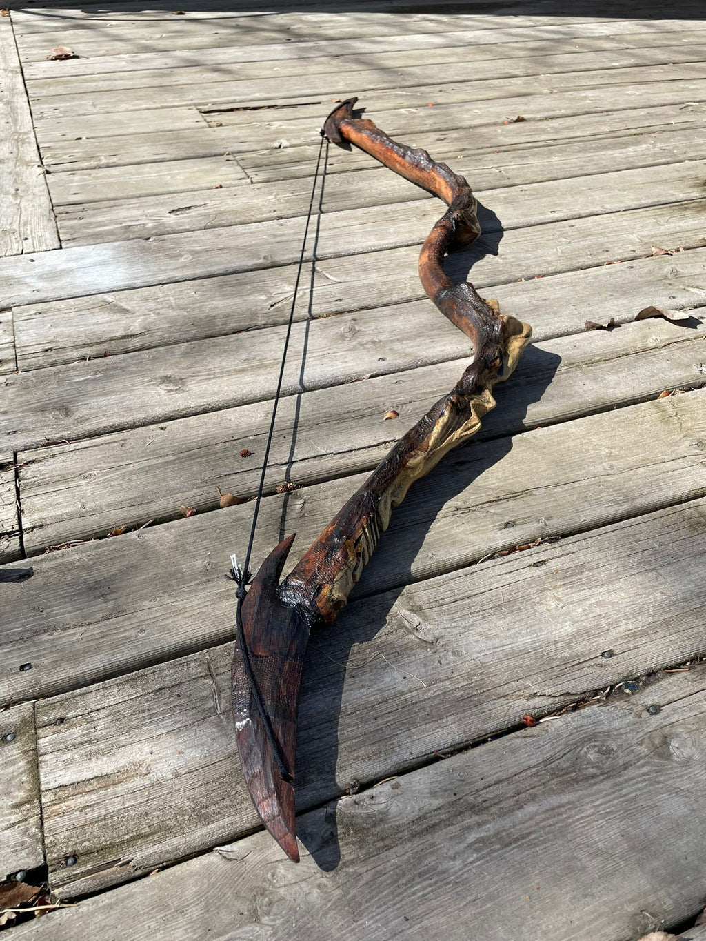Ancient Bone Bow – Functional Fantasy Recurve Bow | Customizable Grip Sigils | Display-Ready Collector’s Weapon