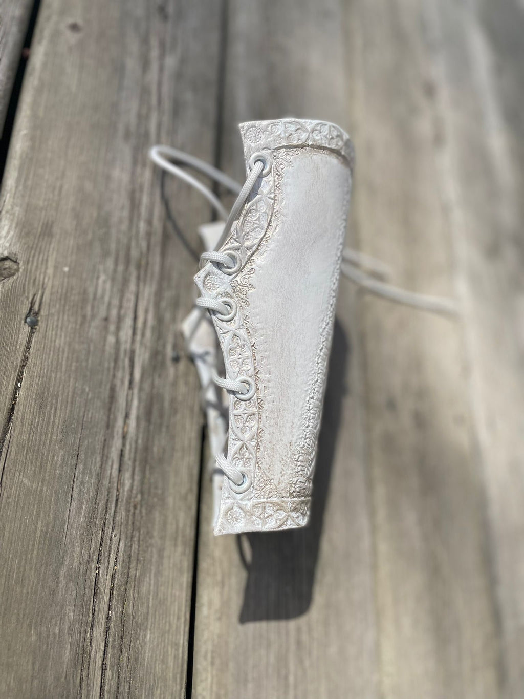 Celestial Light Armguard – Fantasy Leather Bracer for LARP, Cosplay & Costume Armor | Mythic Warrior Gear