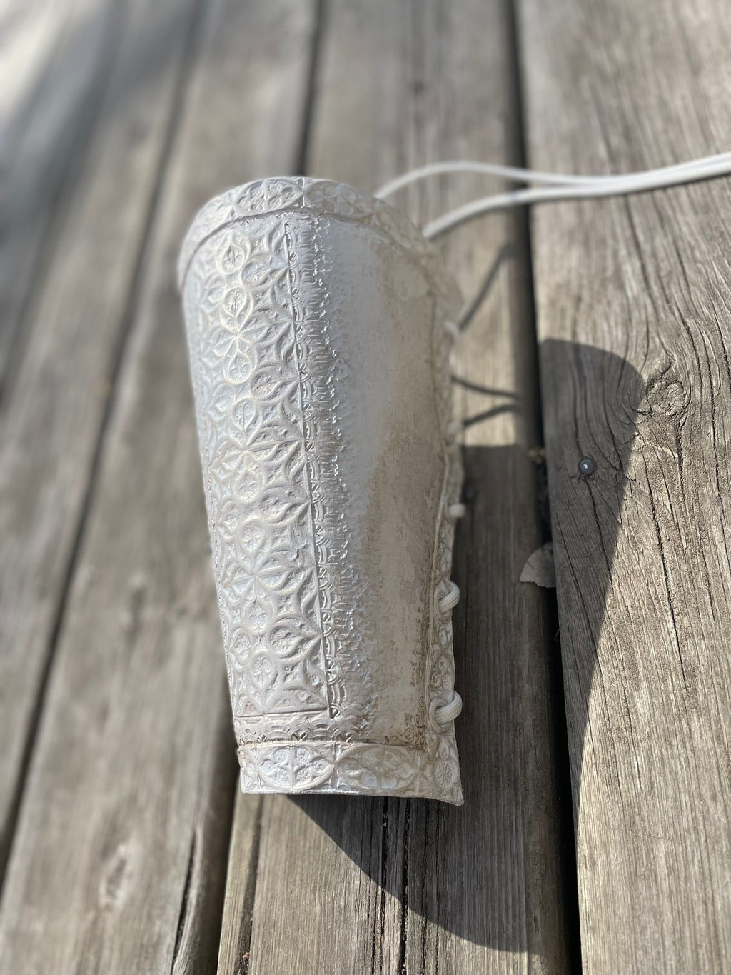 Celestial Light Armguard – Fantasy Leather Bracer for LARP, Cosplay & Costume Armor | Mythic Warrior Gear