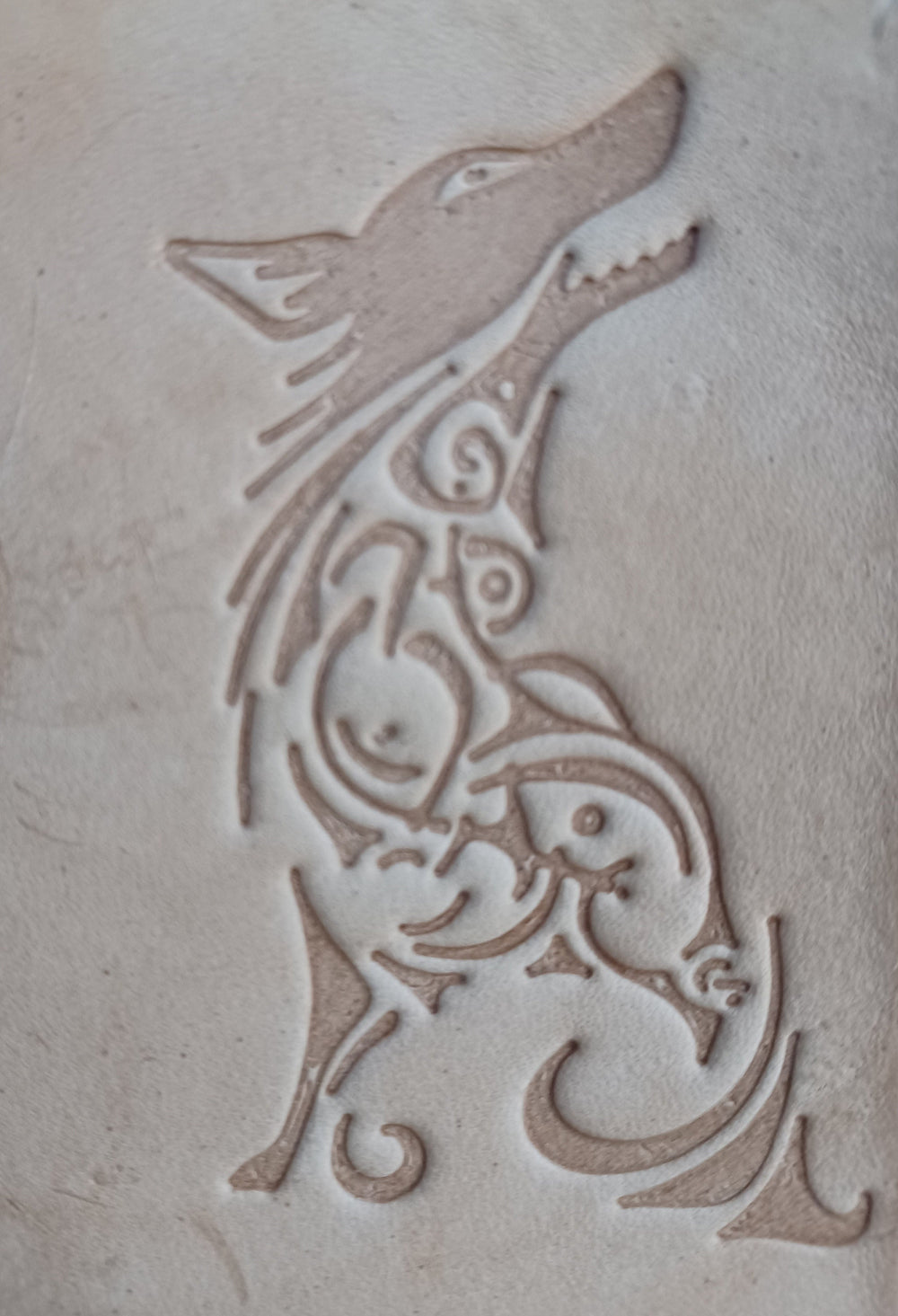 Wolf Leather Stamp – Intricate Embossing Tool for Leathercraft, Ceramics, and Soap Making