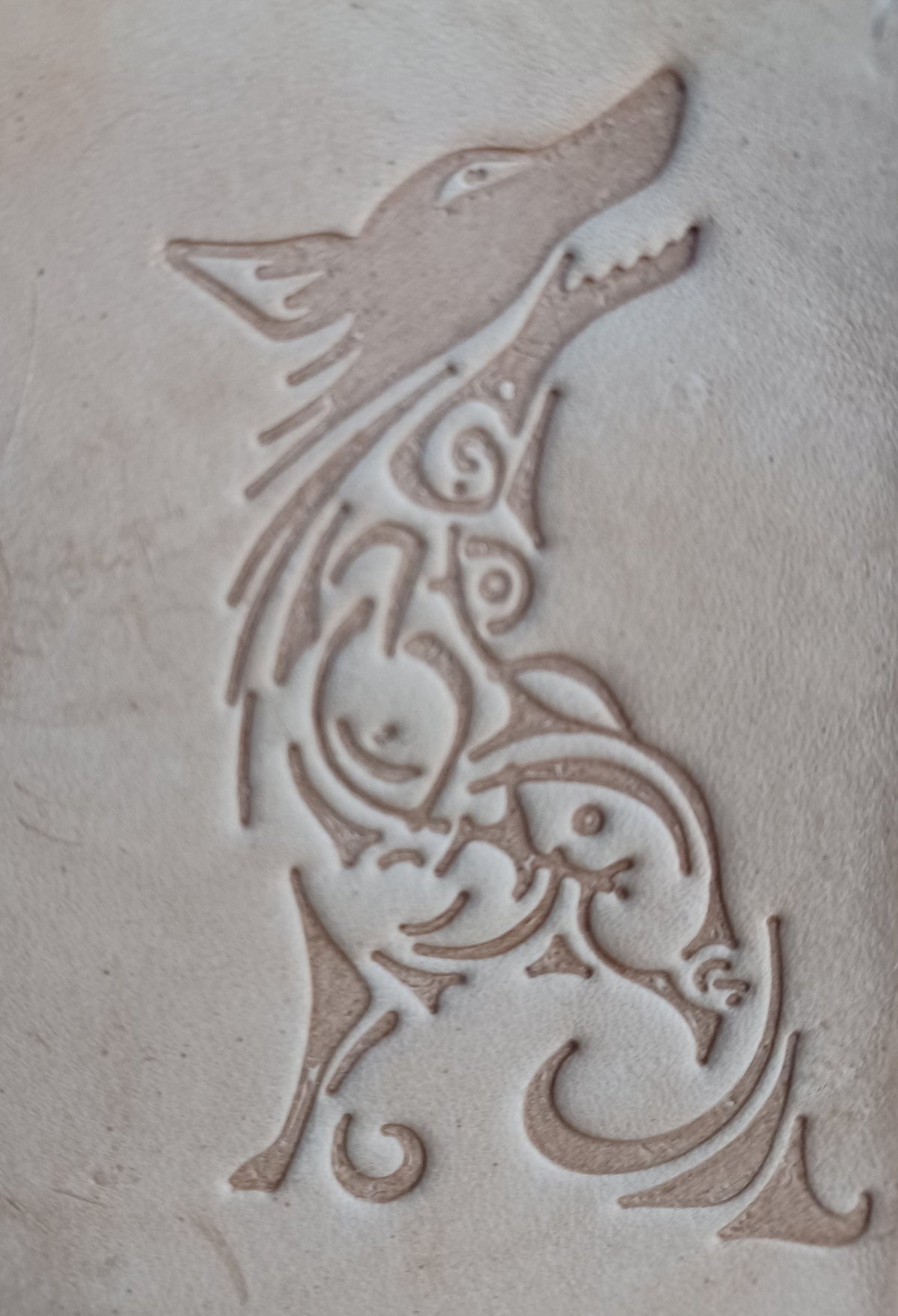 Wolf Leather Stamp – Intricate Embossing Tool for Leathercraft, Ceramics, and Soap Making