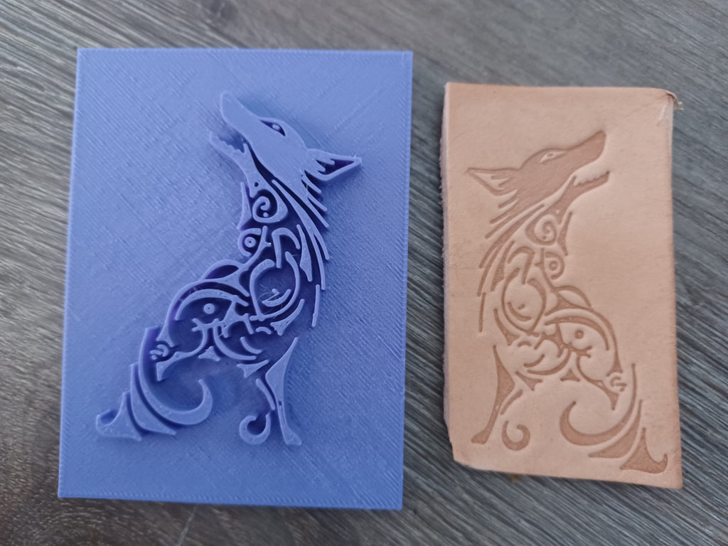 Wolf Leather Stamp – Intricate Embossing Tool for Leathercraft, Ceramics, and Soap Making