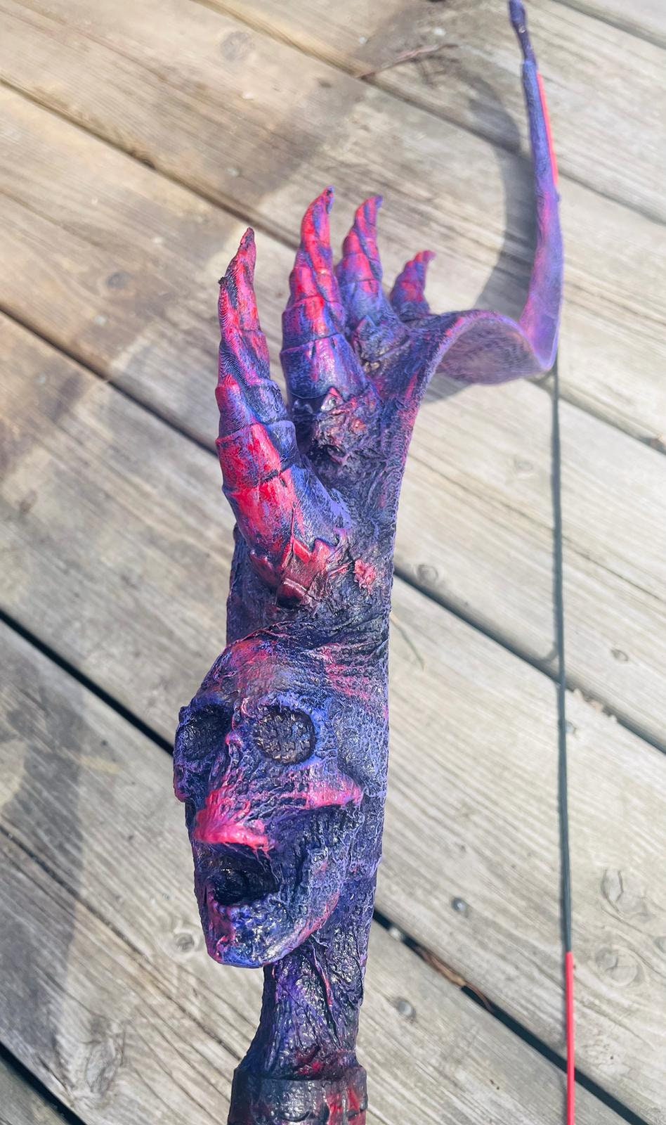 Abyssal Soul Render Recurve Bow – Functional Fantasy Weapon, 25-30 lb Draw