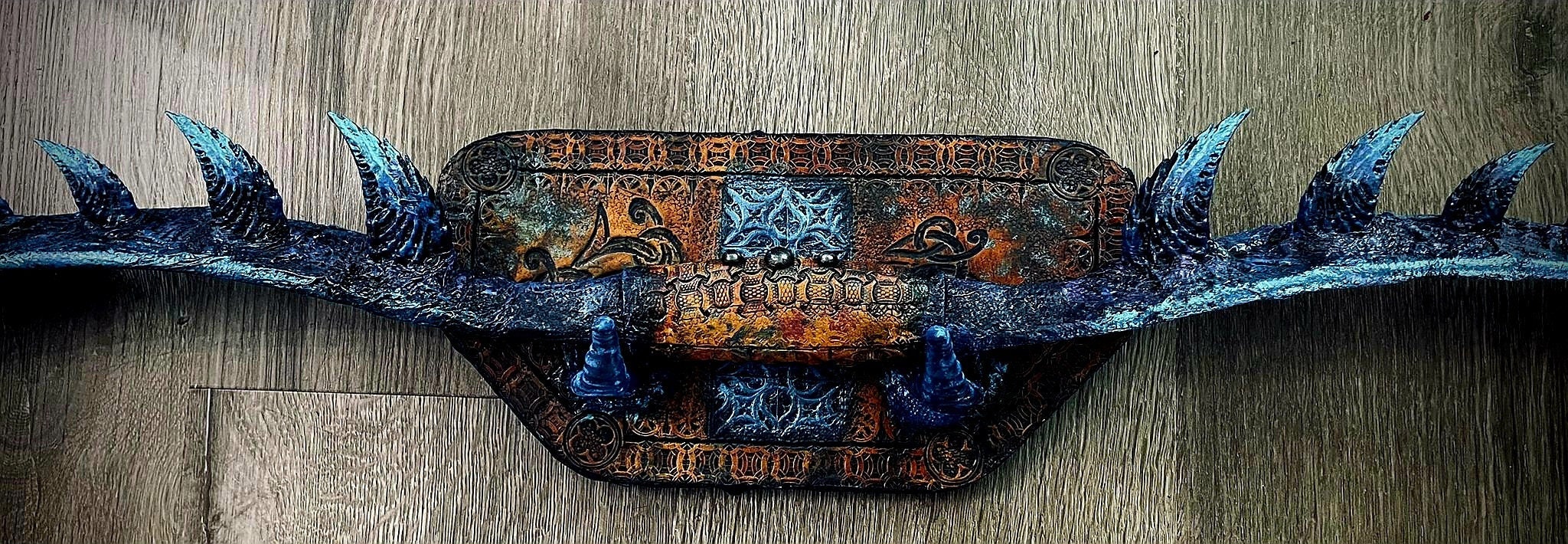 Enchanted Dragon Horn Bow Stand | Recurve & Longbow Display | Artisan Archery Rack