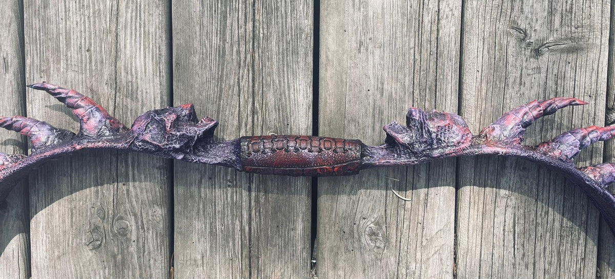 Abyssal Soul Render Recurve Bow – Functional Fantasy Weapon, 25-30 lb Draw