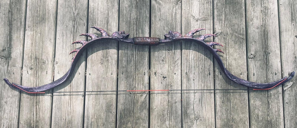 Abyssal Soul Render Recurve Bow – Functional Fantasy Weapon, 25-30 lb Draw
