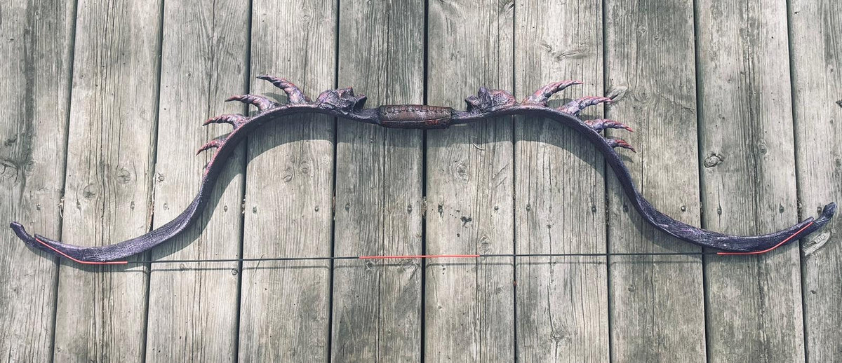 Abyssal Soul Render Recurve Bow – Functional Fantasy Weapon, 25-30 lb Draw