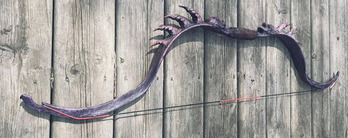 Abyssal Soul Render Recurve Bow – Functional Fantasy Weapon, 25-30 lb Draw