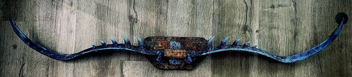 Enchanted Dragon Horn Bow Stand | Recurve & Longbow Display | Artisan Archery Rack